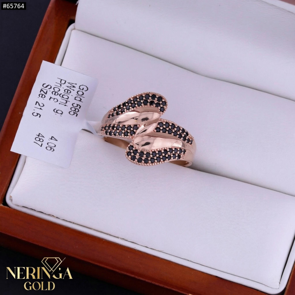 Rose gold women's ring #65764