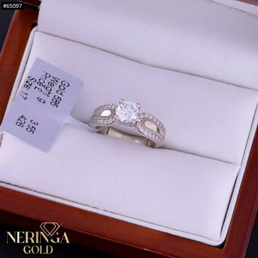 White gold women's ring #65097