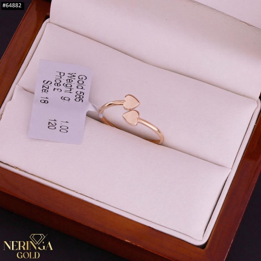 Rose gold women's ring #64882