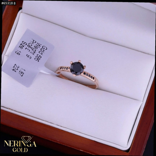 Rose gold women's ring #65318