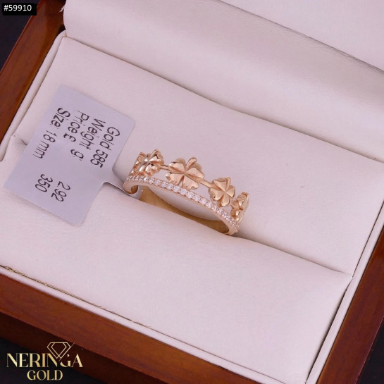 Rose gold women's ring #59910