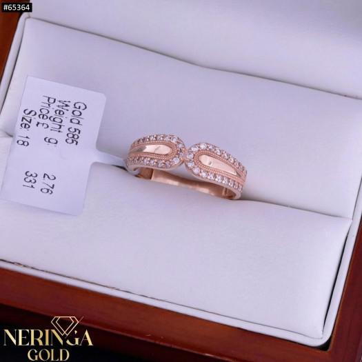 Rose gold women's ring #65364