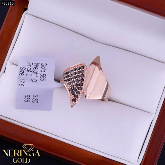 Rose gold women's ring #65210