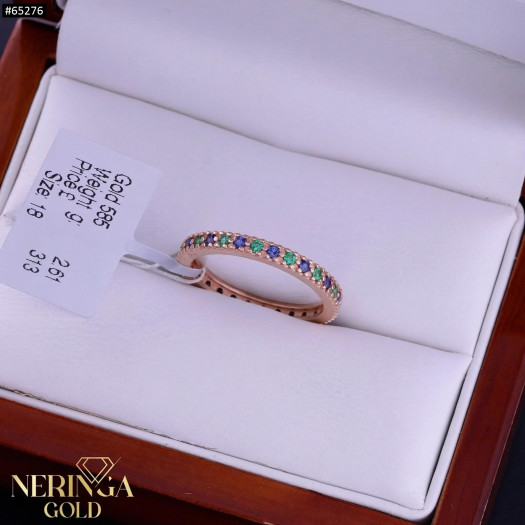 Rose gold women's ring #65276