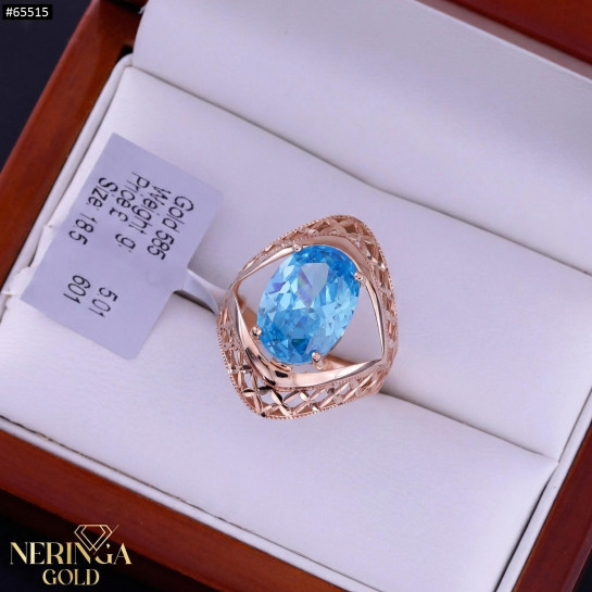 Rose gold women's ring #65515