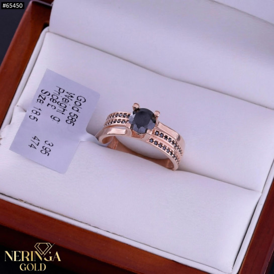 Rose gold women's ring #65450