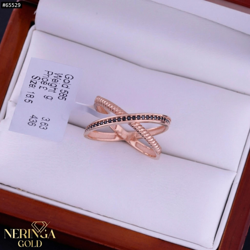 Rose gold women's ring #65529