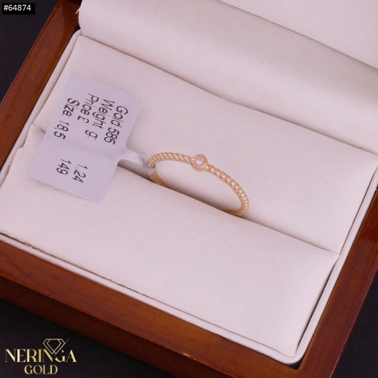 Rose gold women's ring #64874