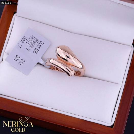 Rose gold women's ring #65111