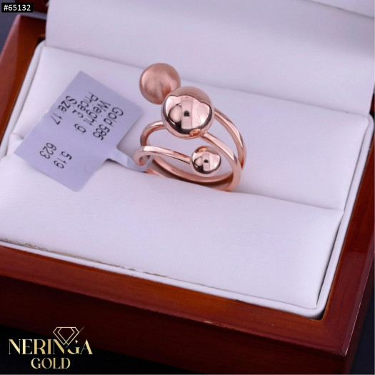 Rose gold women's ring #65132