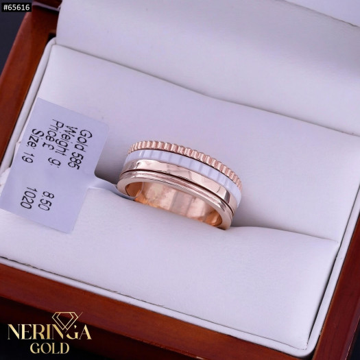 Rose gold women's ring #65616