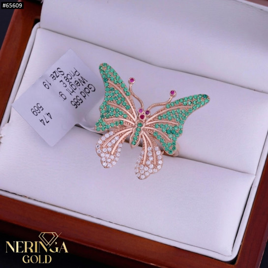 Rose gold women's ring #65609