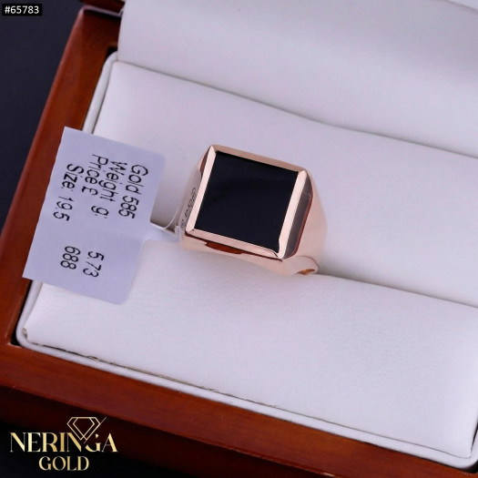 Rose gold men ring #65783