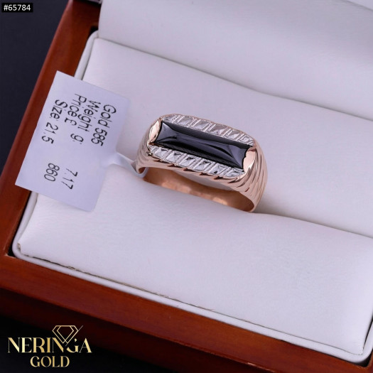 Rose gold men ring #65784