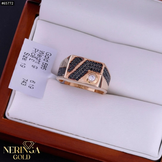 Rose gold men ring #65772