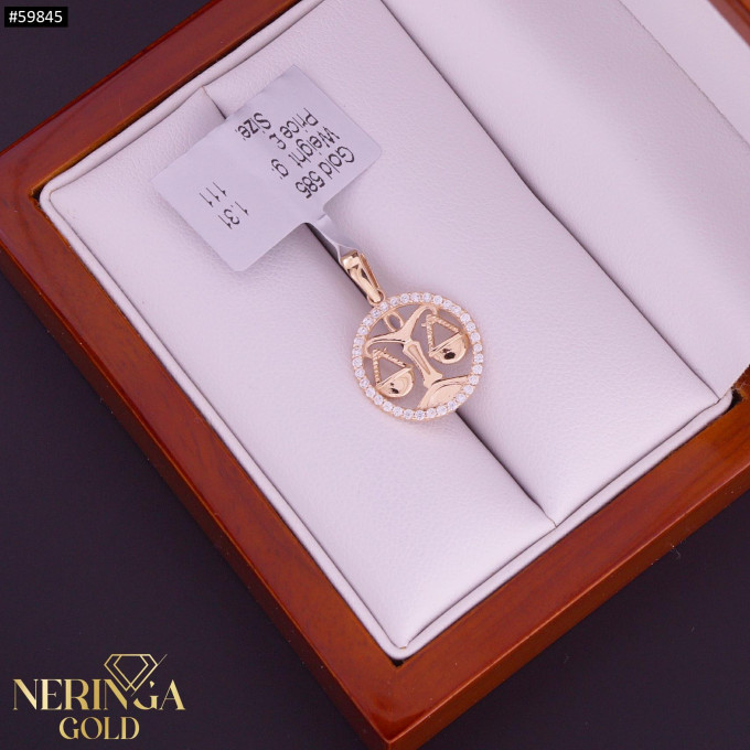 Rose gold zodiac sign pendant #59845 Rose gold zodiac sign pendant #59845