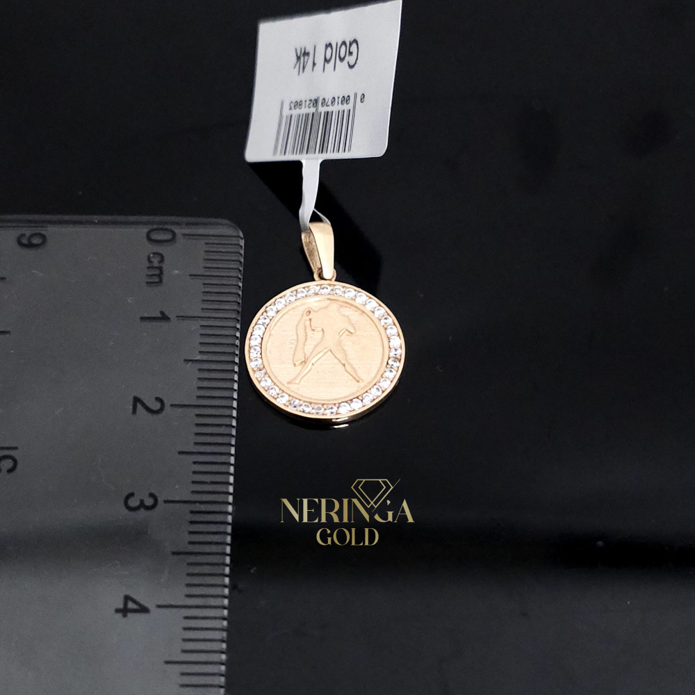 Rose gold zodiac sign pendant #59889