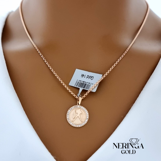 Rose gold zodiac sign pendant #59889