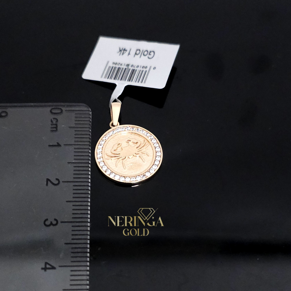 Rose gold zodiac sign pendant #59885