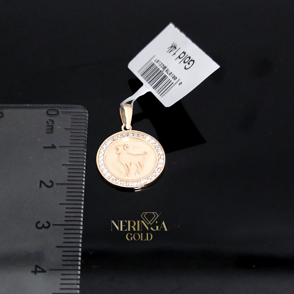 Rose gold zodiac sign pendant #59890