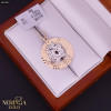White rose gold zodiac sign pendant #61532