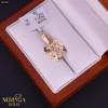 White rose gold zodiac sign pendant #61555