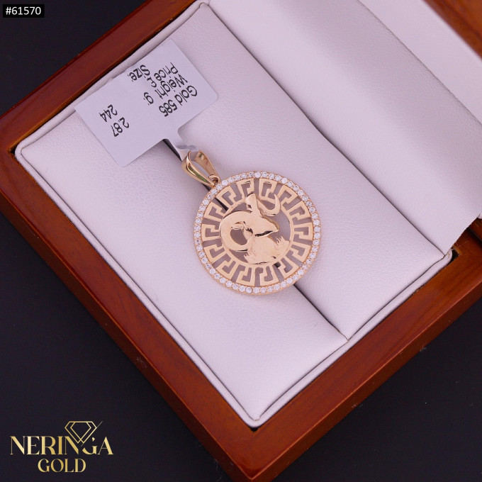 Rose gold zodiac sign pendant #61570 Rose gold zodiac sign pendant #61570