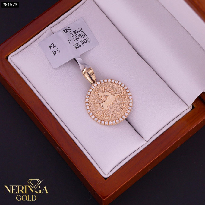 Rose gold zodiac sign pendant #61573 Rose gold zodiac sign pendant #61573