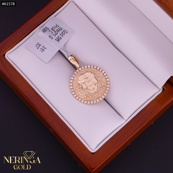 Rose gold zodiac sign pendant #61578 Rose gold zodiac sign pendant #61578
