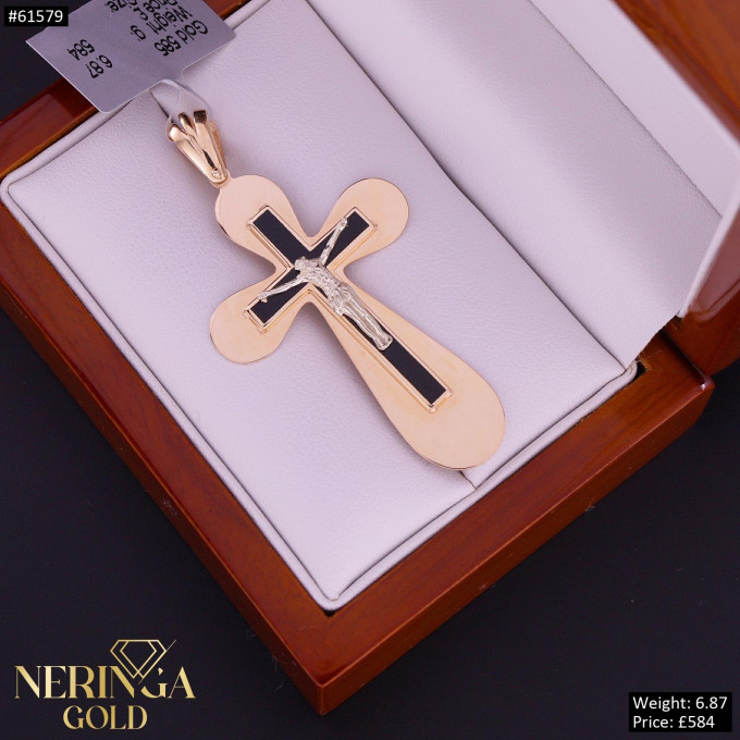 White rose gold cross pendant #61579 White rose gold cross pendant #61579