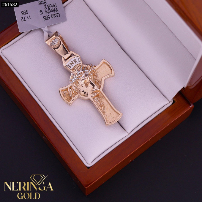 Rose gold cross pendant #61582