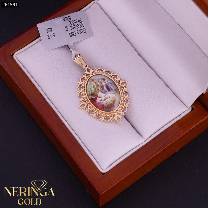 Rose gold icon pendant #61591