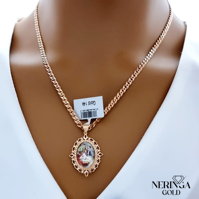 Rose gold icon pendant #61591