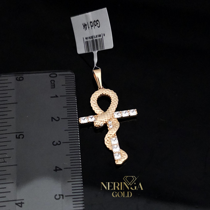 Rose gold cross pendant #61583