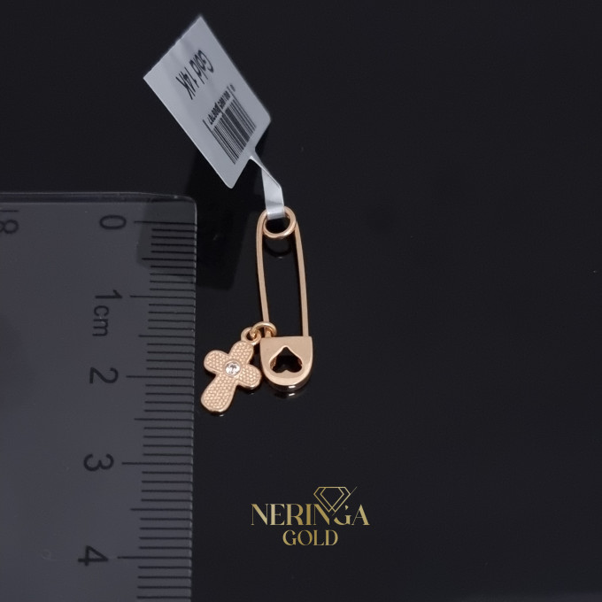 Rose gold clip and brooche #61625 Rose gold clip and brooche #61625