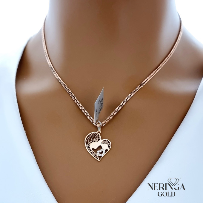 Rose gold heart pendant #61605 Rose gold heart pendant #61605