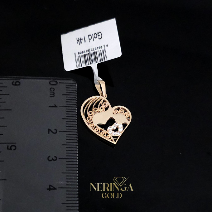 Rose gold heart pendant #61605 Rose gold heart pendant #61605