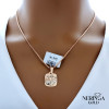 White rose gold zodiac sign pendant #61555