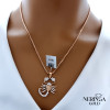 Rose gold zodiac sign pendant #61545