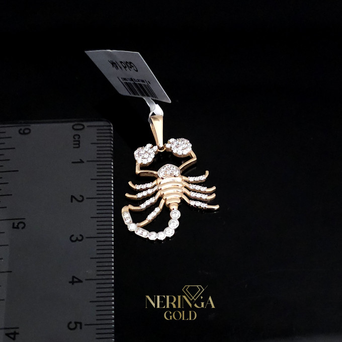 Rose gold zodiac sign pendant #61545