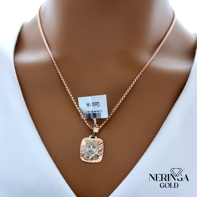White rose gold zodiac sign pendant #61554
