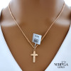 Rose gold cross pendant #62335