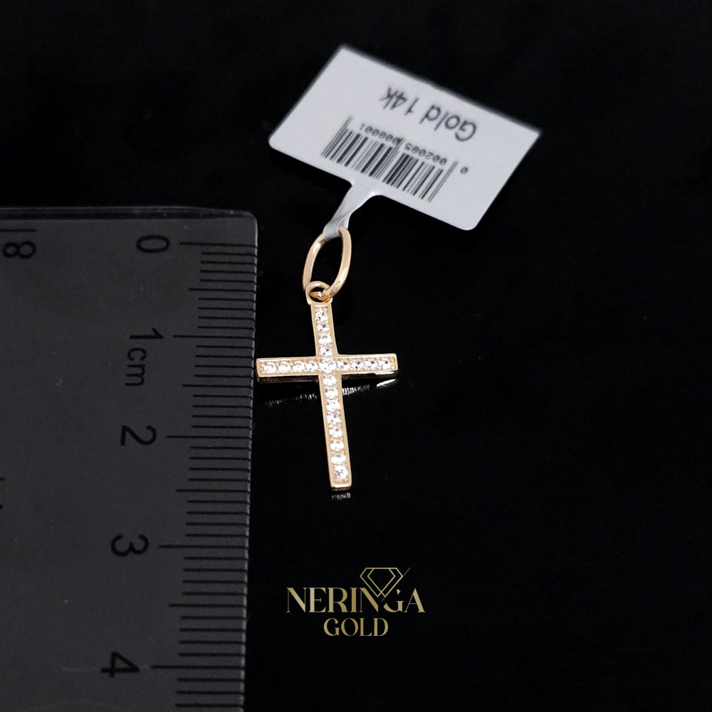 Rose gold cross pendant #62324