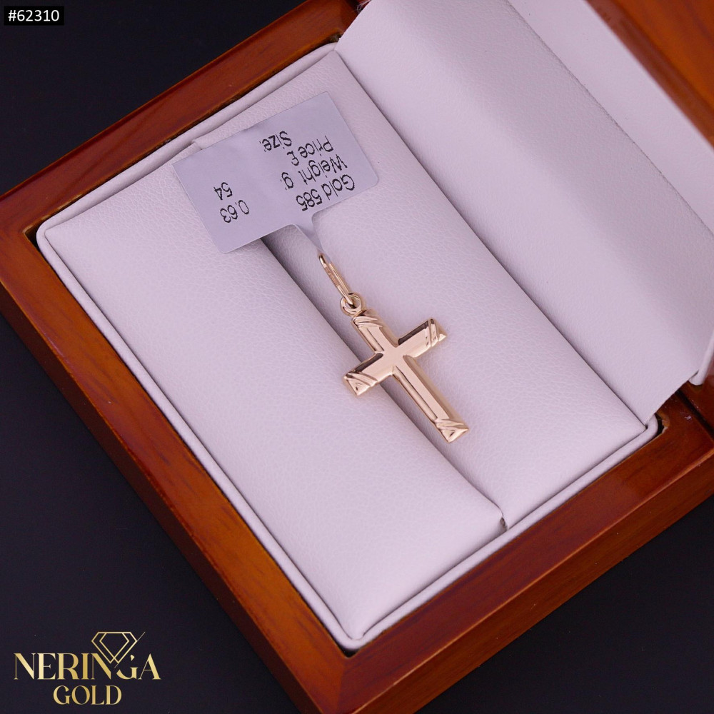 Rose gold cross pendant #62310