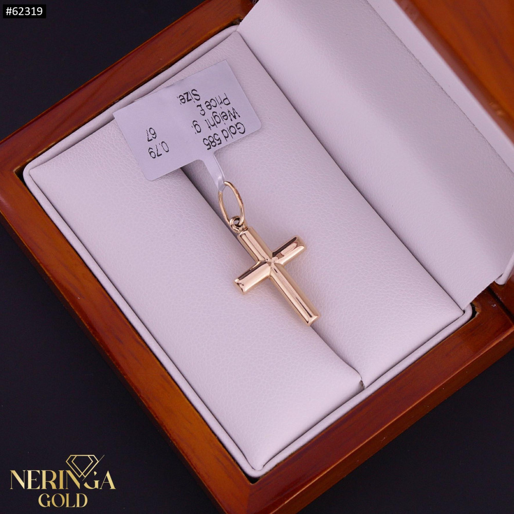 Rose gold cross pendant #62319