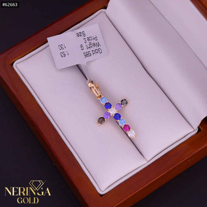 Rose gold cross pendant #62663 Rose gold cross pendant #62663