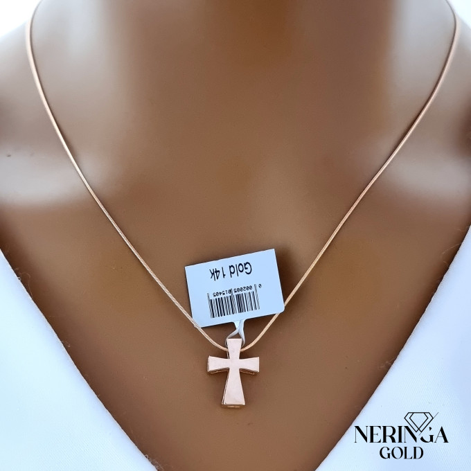 Rose gold cross pendant #63009 Rose gold cross pendant #63009