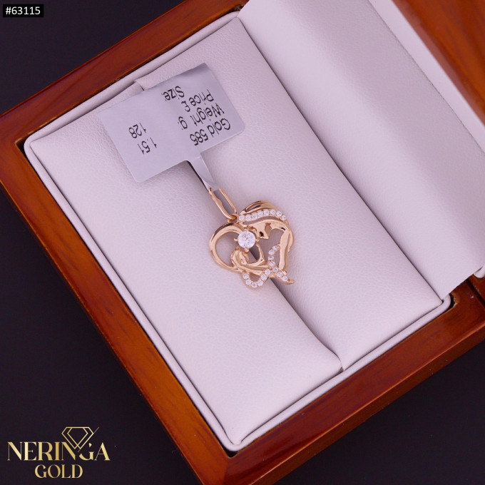 Rose gold heart pendant #63115 Rose gold heart pendant #63115
