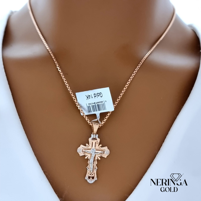 White rose gold cross pendant #64371 White rose gold cross pendant #64371