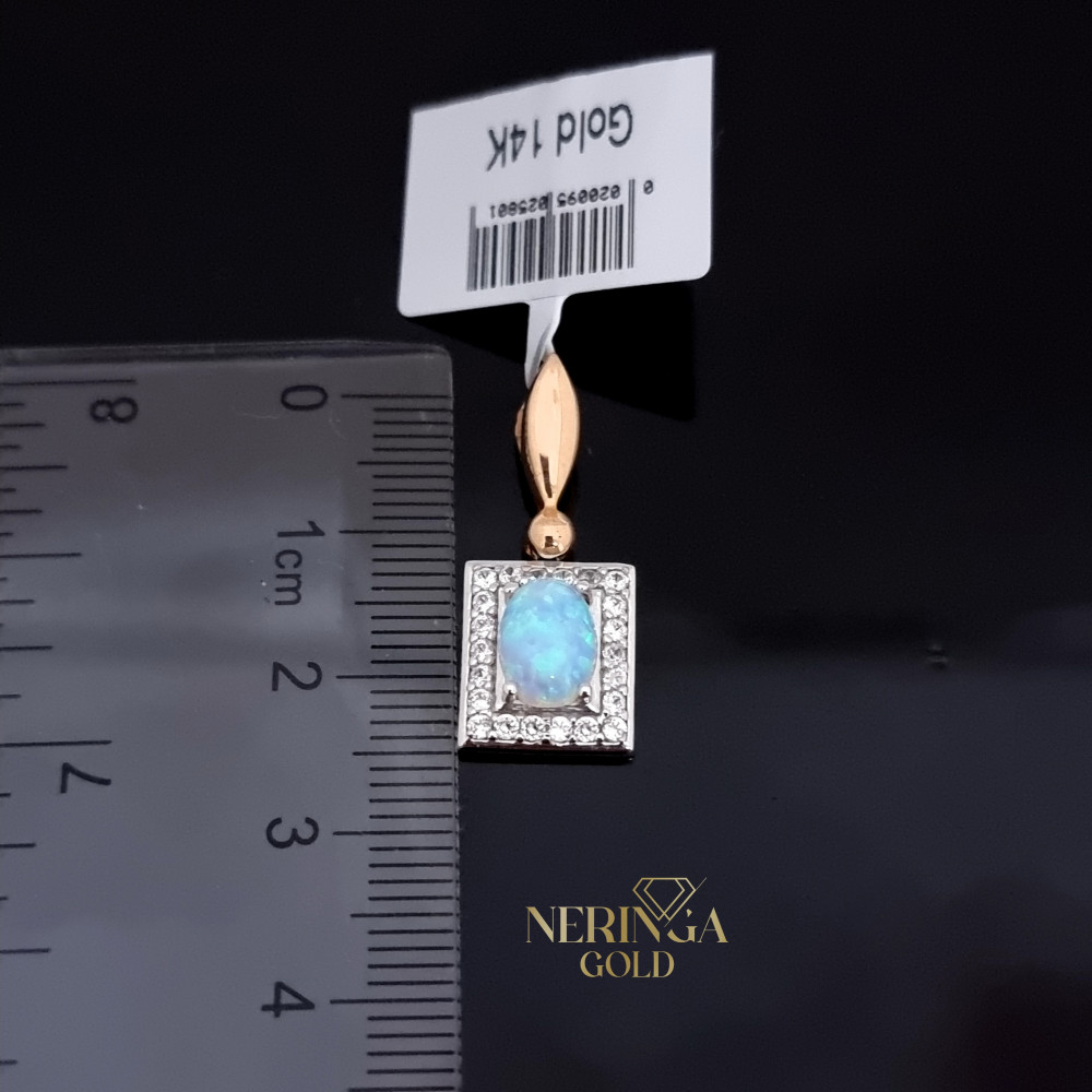 White rose gold pendant #64369